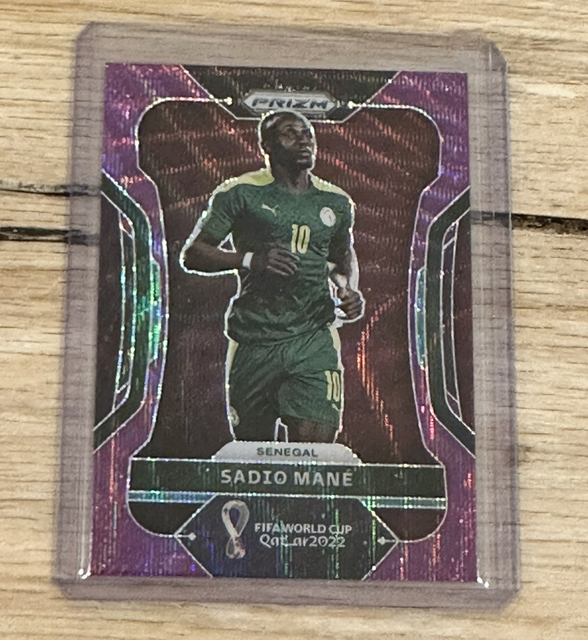 2022 Panini Prizm World Cup #252 Sadio Mane Purple Wave RC /99 Senegal