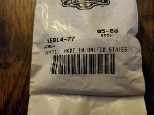 Tornillo genuino Harley Davidson 16814-77 nuevo sellado - Imagen 3 de 5