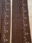 4 Curtain Valences / Brown With Pink And Mint Green Floral Design / New — photo 4