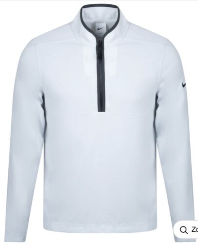 Nike Dri Fit Victory 1/2 Zip Golf Long Sleeve Size M White DJ5474-100 NWT