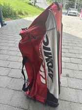 Atomic Ski Equipment Bag 36 Red White Two Wheels Roller Hard Bottom