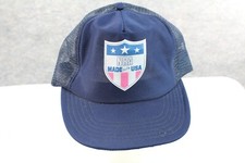 VINTAGE NRA Hat Navy Blue Snapback Made in USA Adjustable Rifle Association