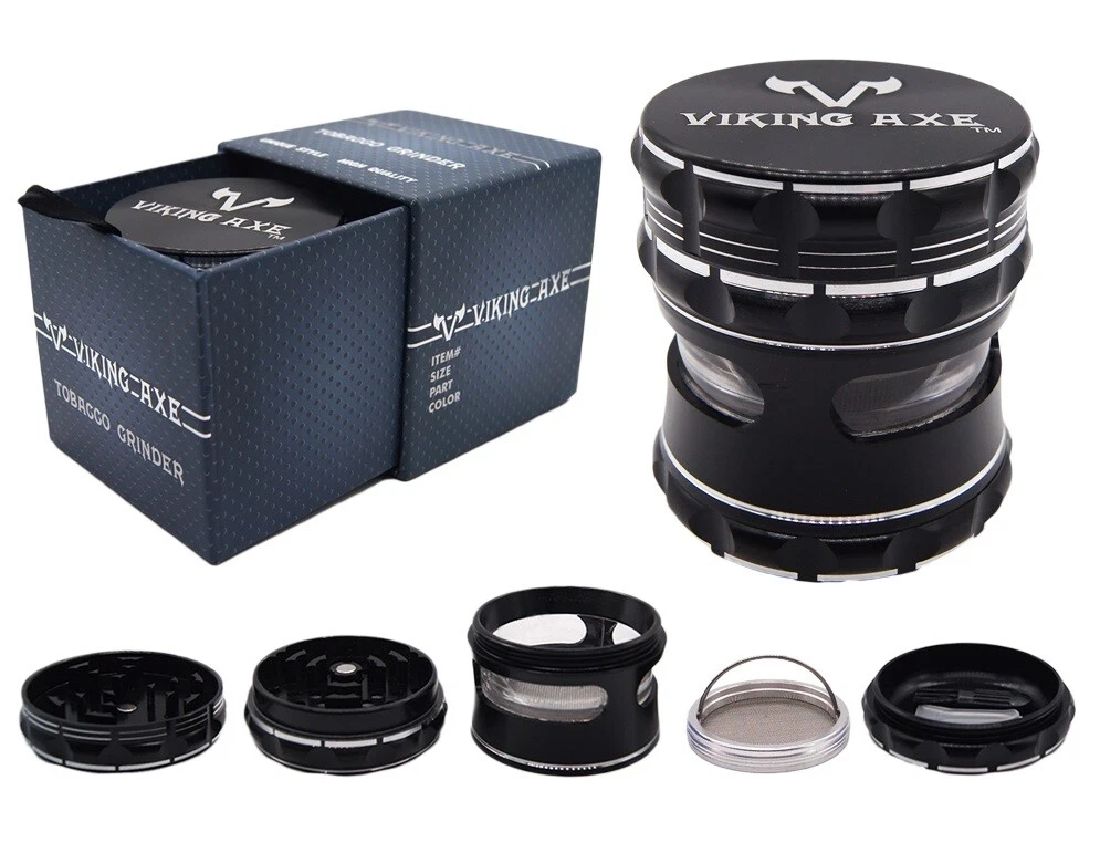 2.5" 5 PC Herb Spice Crusher Smoke Tobacco Grinder Large Storage W/ Gift Box GK
Opens in a new windo