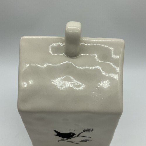 Exclusive RAE DUNN CHIRP Square Birdhouse Large MAGENTA Vintage Rare Collector - Picture 7 of 12