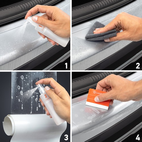 Lámina protectora de borde de carga para BMW Serie 4 Gran Coupé 2 (II) G26 transparente brillante - Imagen 2 de 5