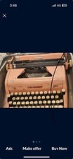 Vintage 1950's PINK Royal Quiet Deluxe Typewriter w/ Original Tweed Case thumbnail
