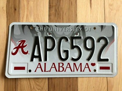 University of Alabama License Plate