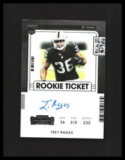 2021 Trey Ragas Rookie Auto Panini Contenders #286 Las Vegas Raiders