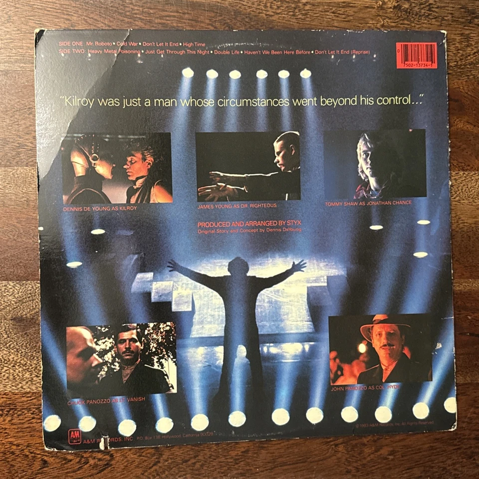 STYX Kilroy Was Here LP 1983 Hair Rock Stereo SP-3734 Sleeve E Record M READ - Image 2 of 4