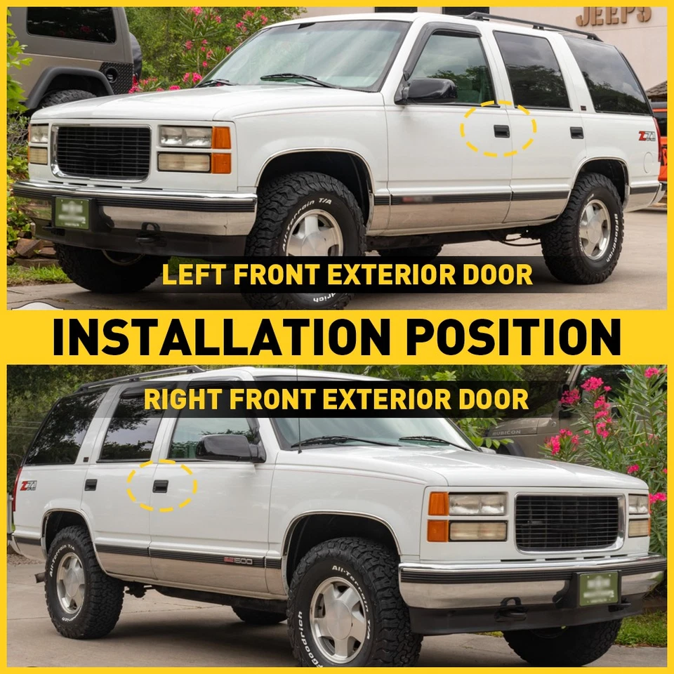 MANIJA DE PUERTA EXTERIOR CON CILINDRO DE BLOQUEO PARA 88-00 CHEVY GMC C1500 C2500 K1500 EXC Foto 3 de 4