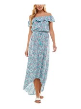 KINGSTON GREY Womens Light Blue Pullover Tie Belt Unlined Maxi Dress XXS