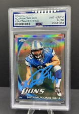 2010 Topps Chrome Ndamukong Suh Signed Refractor Rookie Card RC Auto PSA DNA COA. rookie card picture