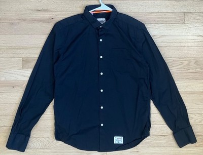 SuperDry Black Long Sleeve Button Up Shirt, 100% Cotton Great Condition (Men's L