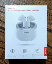 NWT Lenovo E310 True Wireless Stereo Earbuds Bluetooth 5.3 Connection Microphone