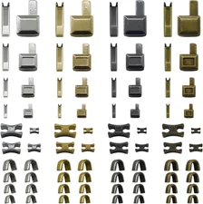80Pcs Metal Insertion Pin Set Zipper Repair Kit Latch Slider Retainer, Zipper Se