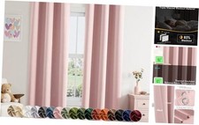 Blackout Curtains for Girls Bedroom 84 40"W x 84"L Pack of 2 Baby Pink
