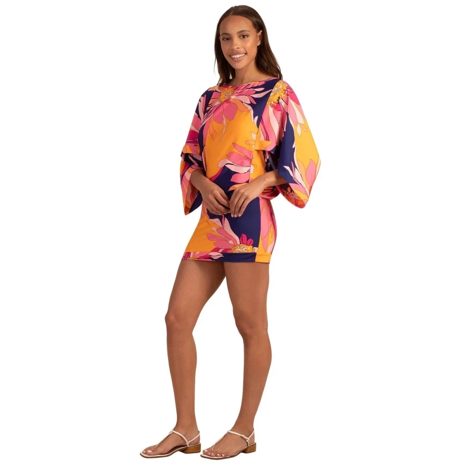 Trina Turk Women's  Swim Spa Collection Tunic Dress Size Large Flowers - Image 3 of 4
