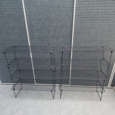 8x Ikea Metal Shoe Rack Stackable Shoe Storage Shelf folding organizer 58x27 cm