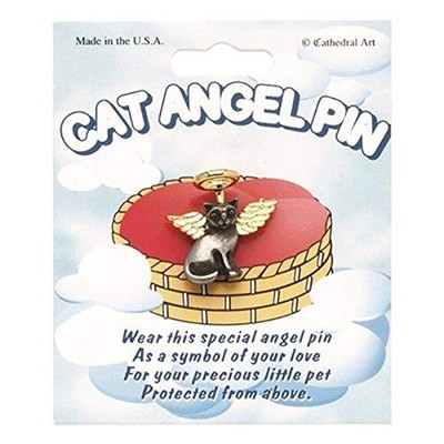 Cathedral Art TPA101 Cat Angel Pin, Comes on Card,Brooches & Pins