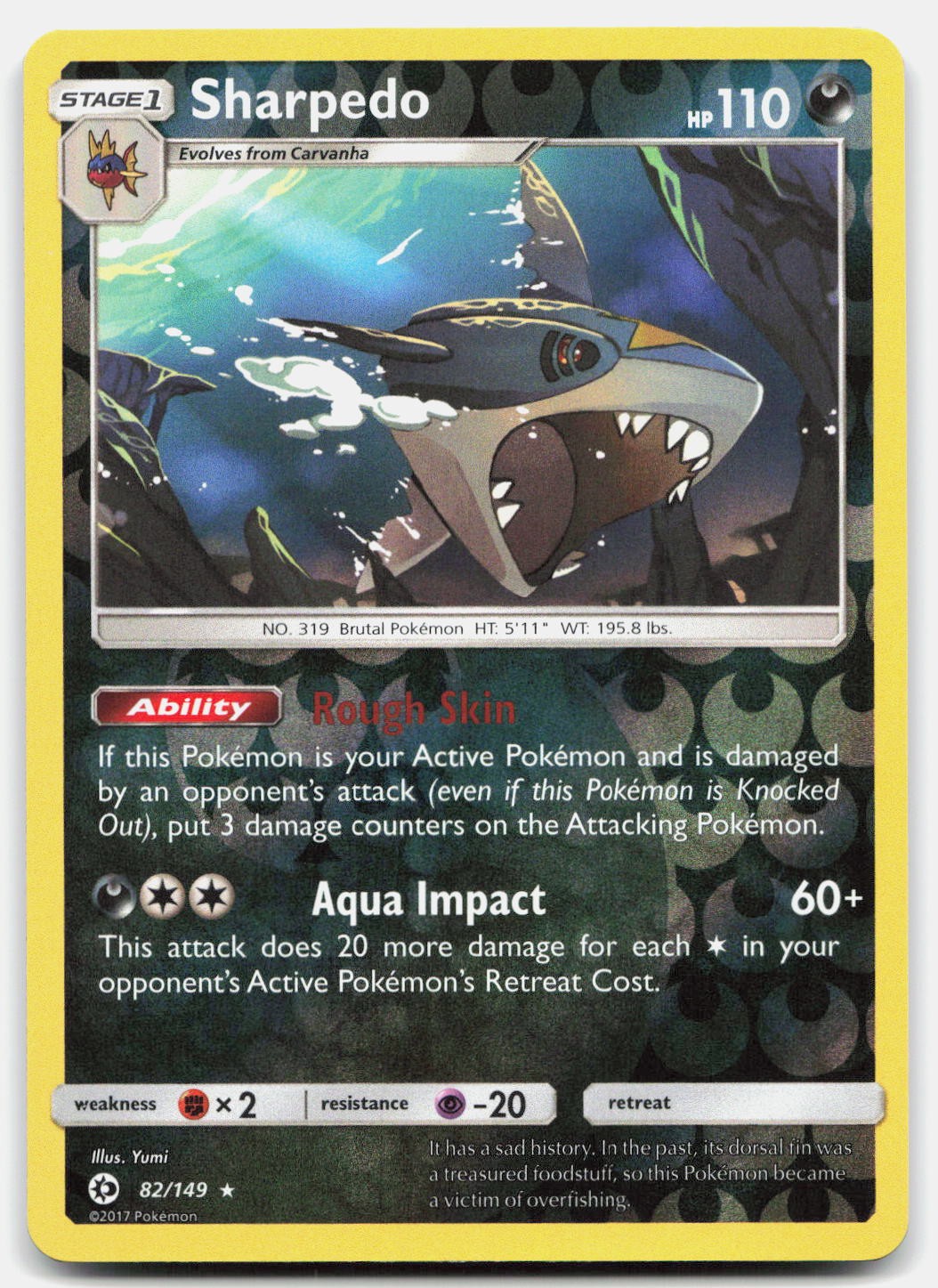 Sharpedo Reverse Holofoil [SM01 - 82/149]NM