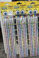 SPONGEBOB SQUAREPANTS PENCILS RAINBOWS  Lot of 3 pks 18 Total No. 2 LEAD Party