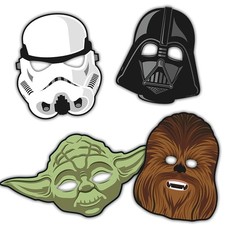 Multicolor Star Wars Classic Party Masks (8 Count) - Iconic & Eco-Friendly Mater