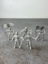 Vintage 1950s Louis Marx Prince Valiant Medieval Knights Castle Lot Of 5