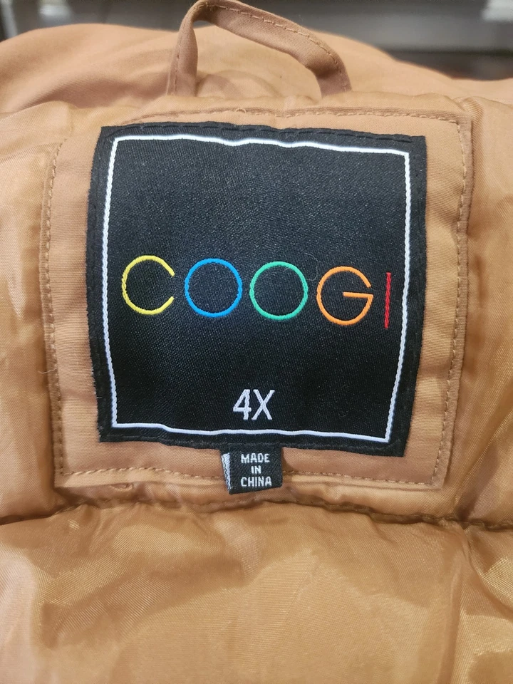 Rare Vintage Coogi International Faux Fur Hooded Down Coat Jacket Biggie NYC - Image 4 of 4