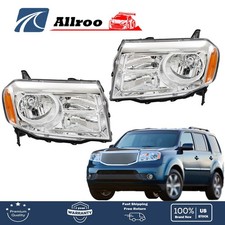 Headlights Assembly For Honda Pilot 2012-2015 Halogen Pair Leftright Side Clear Headlights Assembly For Honda Pilot 2012-2015 Halogen Pair Leftright Side Clear