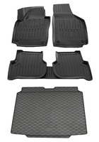 Gummi FußMatten Kofferraumwanne FüR Skoda Yeti Ab 2009- Gummimatten Set