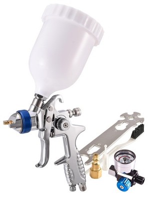 22 Oz. HVLP Air Spray Auto Car Paint Sprayer, 1.7mm Nozzle, with Filter and A...