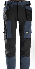 Image of Snickers AllRoundWork 6218 Navy Stretch Trousers with Holster Pockets 31R (46)