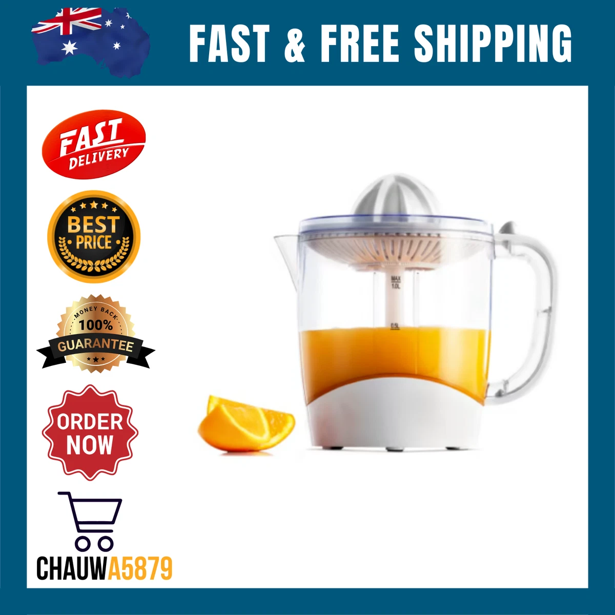 Electric Fruit Juicer Press Citrus Lemon Orange Lime Squeezer