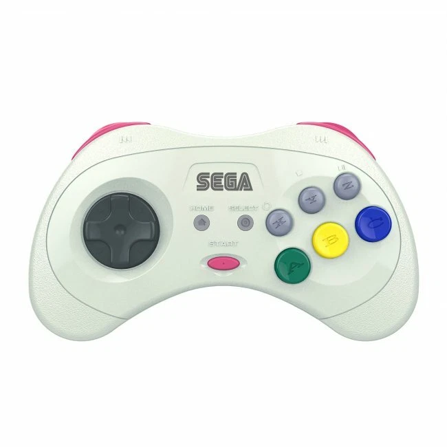 Retro-Bit 2.4 GHz Wireless Controller 8-Button Sega Saturn Genesis Mini White V2 - Image 4 of 4