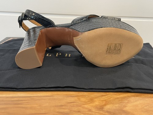 Neu Ralph Lauren Purple Label Paulita Plateau Heels Italy EU 39,5 Navy für Damen - Bild 8 von 21