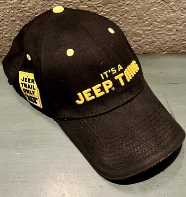 Jeep Hat Black/yellow Cap It's a Jeep Thing Embroidered Jeep Trail Only T