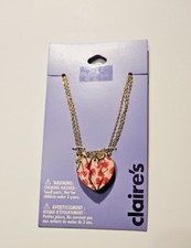 Claire's Necklace Set  Best Friends Pink Heart Hearts  Girl's Accessories