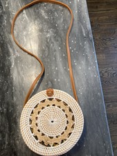 Original Handmade Native Rattan Circle Sling Bag From Bali Indonesia