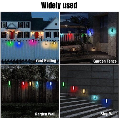 Solar 2-6 LED Deck Light Path Garden Patio Pathway Stair Step Fence Lamp Outdoor - Picture 14 of 48