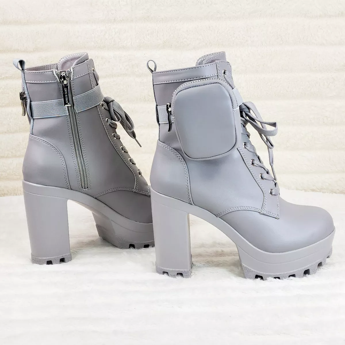 Nature Breeze Ankle High Women's Glitter Heeled Booties in Grey -  Walmart.com