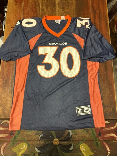 Vintage Starter Terrell Davis #30 Denver Broncos Jersey Size 46 Medium NFL Read