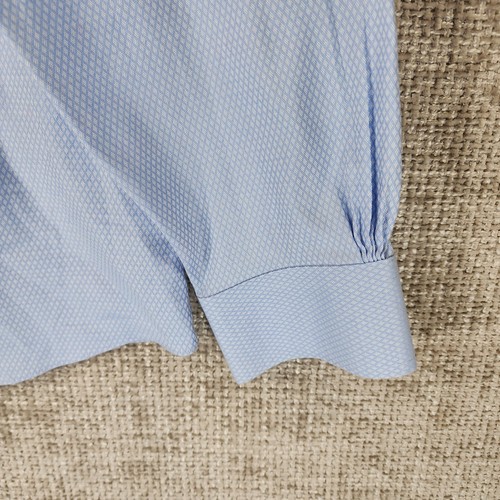 Brooks Brothers Milano Fit Dress Shirt Mens 15.5/34 Blue Diamond Print NEW - Picture 3 of 10