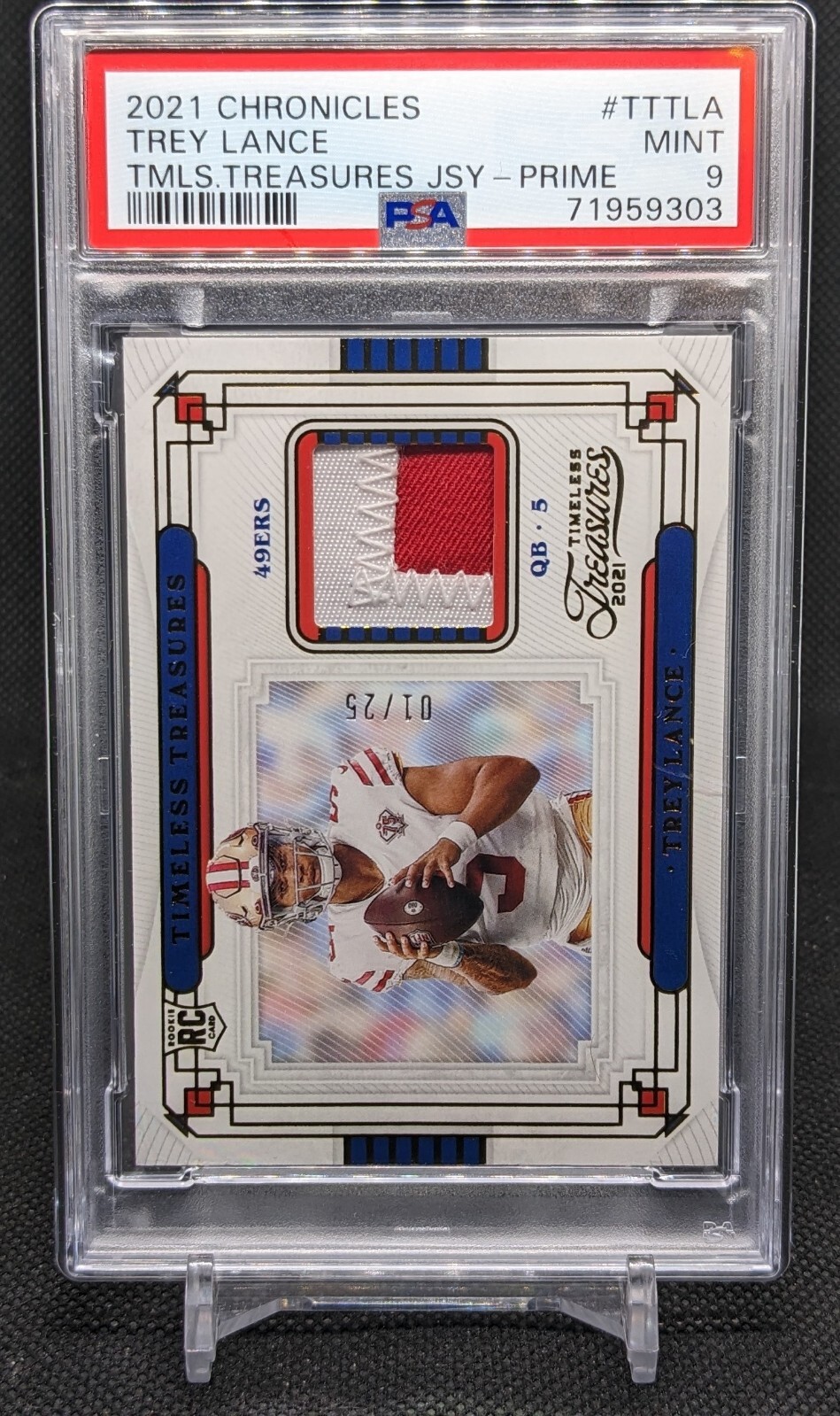 Trey Lance Panini Chronicles Timeless Treasures Jerseys #TTTLA Prime