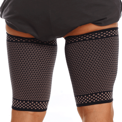 Copper Thigh Leg Support Hamstring Quadriceps Wrap Groin Quad Braces Compression - Picture 10 of 14
