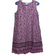 J. Jill Love Linen paisley floral shift style dress. Size small