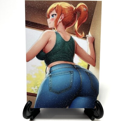 PokeGirl Sonia Sexy Hot Anime Waifu Girl Doujin Lewd Goddess Glitter Art Card