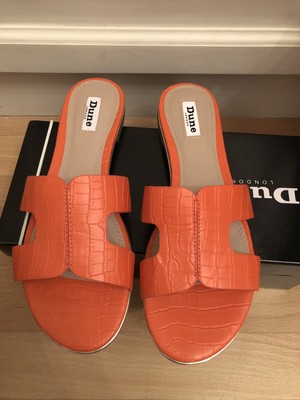dune loopy slip on flat sandals