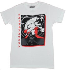 Fullmetal Alchemist Adult New T-Shirt - Edward  Alphonse Elric Action Box Kanji