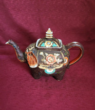 Antique Japanese Moriage Gilded Satsuma Hand Painted Elephant Teapot Japan