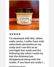 Grass Fed Beef TALLOW And Emu Oil Leave In Conditioner Face And Body Cream